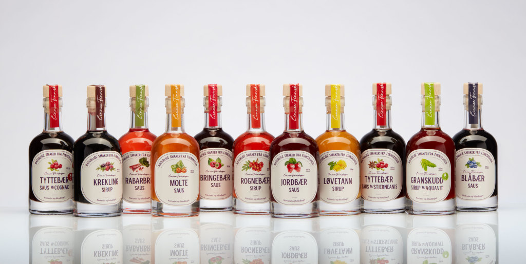 Våre siruper som selges over hele landet.