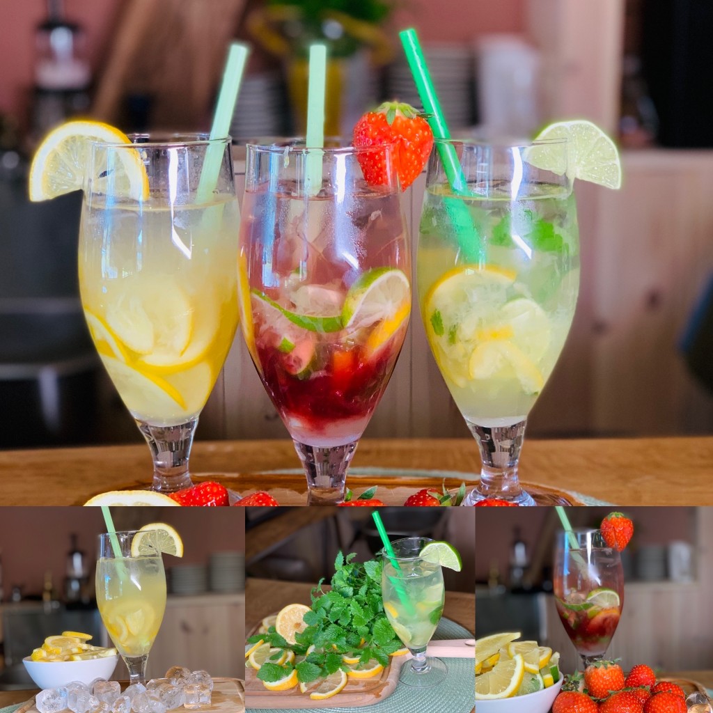 Vi lagger forfriskende alkoholfrie cocktails som passer perfekt på en varm sommerdag... Jordbærnyttelse er lagt med vår hjemmelaget jordbærsaft, limonade er en klassiker med bare forfriskende sitron, og myntedrøm har både sitron, lime og mynte. :)