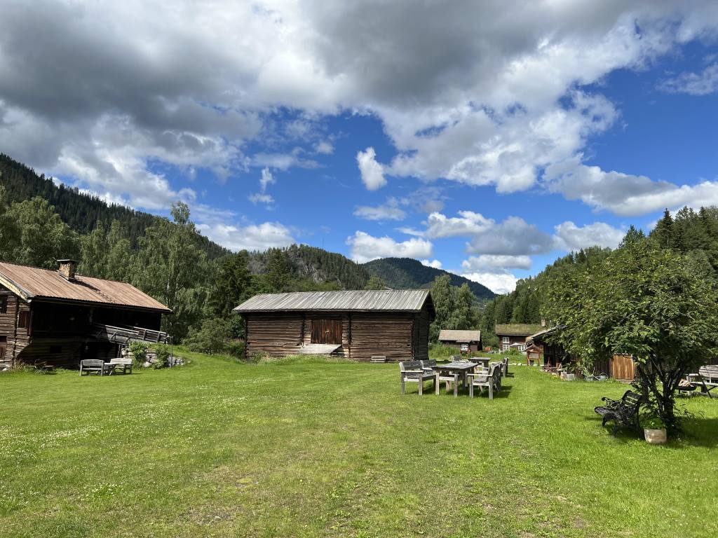 Det store grøntarealet egner seg til lek, utfoldelse og rekreasjon. I sommerhalvåret er vi midt i en grønn og frodig lunge, med Norefjorden og Numedalslågen som våre nærmeste naboer. 

/// Sevletunet er en slektsgård i øvre Numedal, midt mellom Kongsberg og Geilo. Det er to fredede bygninger på tunet og mye historie og sjel i alle vegger. Vi forteller historiene om gården og den dramatiske fortellinga om "Sevleguten", og serverer hjemmelaget mat. Gro startet gårdsturisme på Sevle i 1997. Gjestegården drives av mor og datter Sevle - Gro og Margun, som er 5. og 6. generasjon. Vi tilbyr overnatting med hjemmelaget frokost og middag, i tillegg til å arrangere kulturhelger, kurs og seminarer. Vi tar også imot busser på rømmegrøt og spekemat. Hjertelig velkommen til gårds! ///