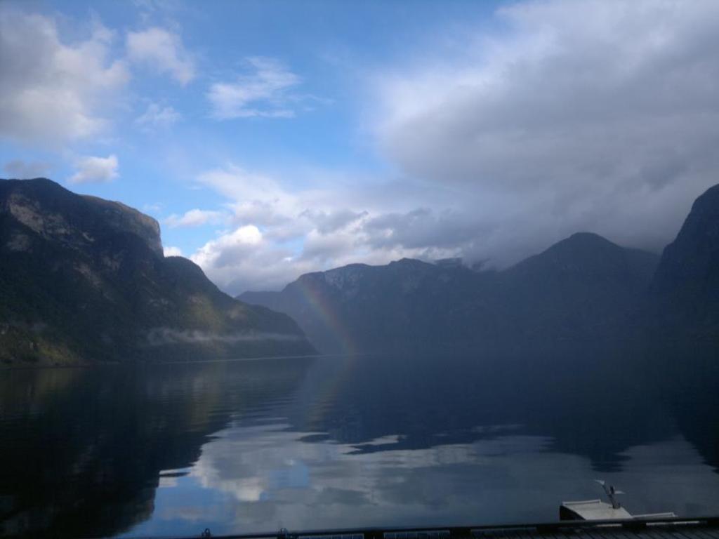 Utsikt frå produksjonslokala våre i Aurland