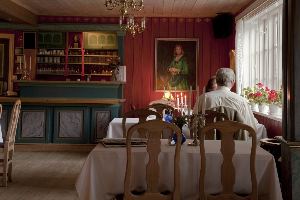 Frå spisesalen på hotellet
