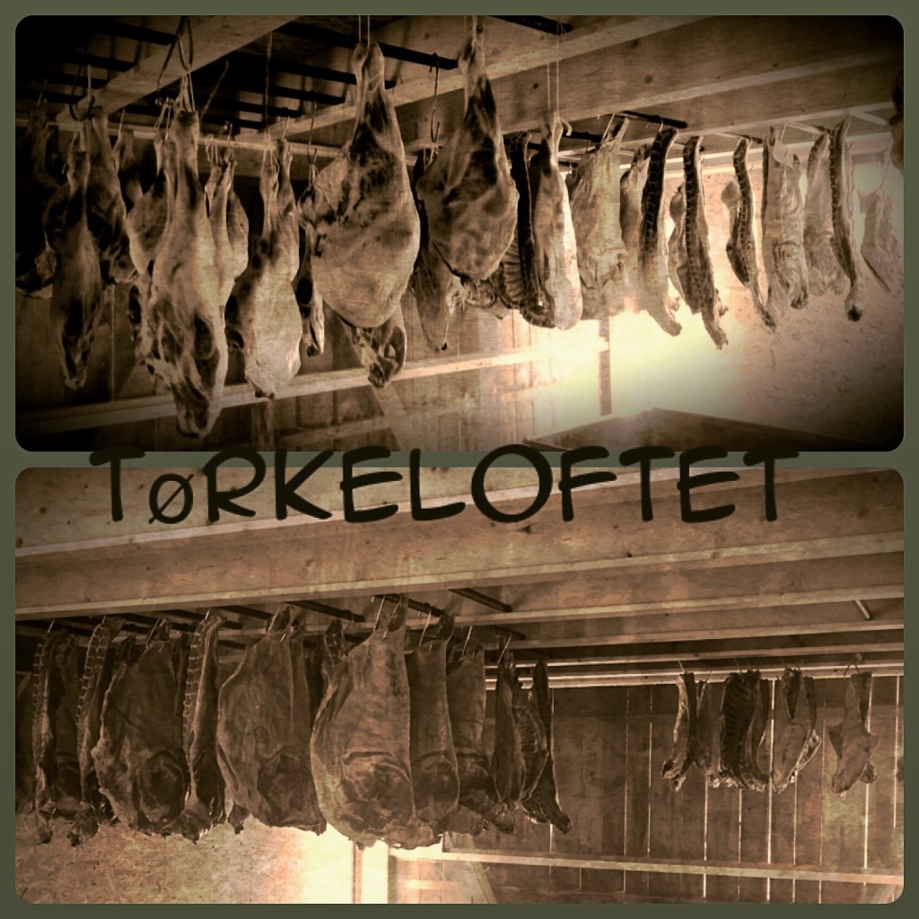 Pinnekjøtt og fenalår av årets ferske Tyinlam i produksjon.