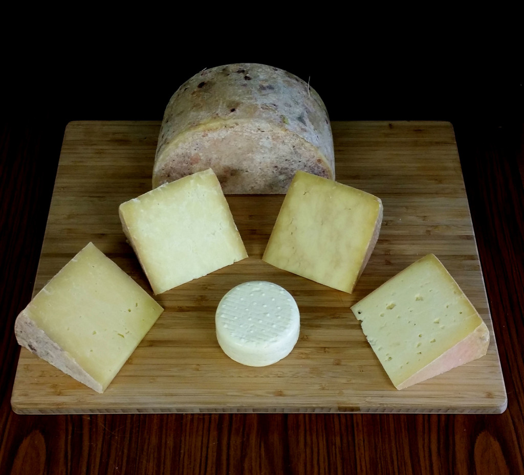 Vi har en god del forskjellige typer ost å by på, fra bandasjemodnet cheddar, cheshire, jack og vellagret salatost til ølmarinerte oster så som IPA-jack, porter-cheddar og stout-jack.