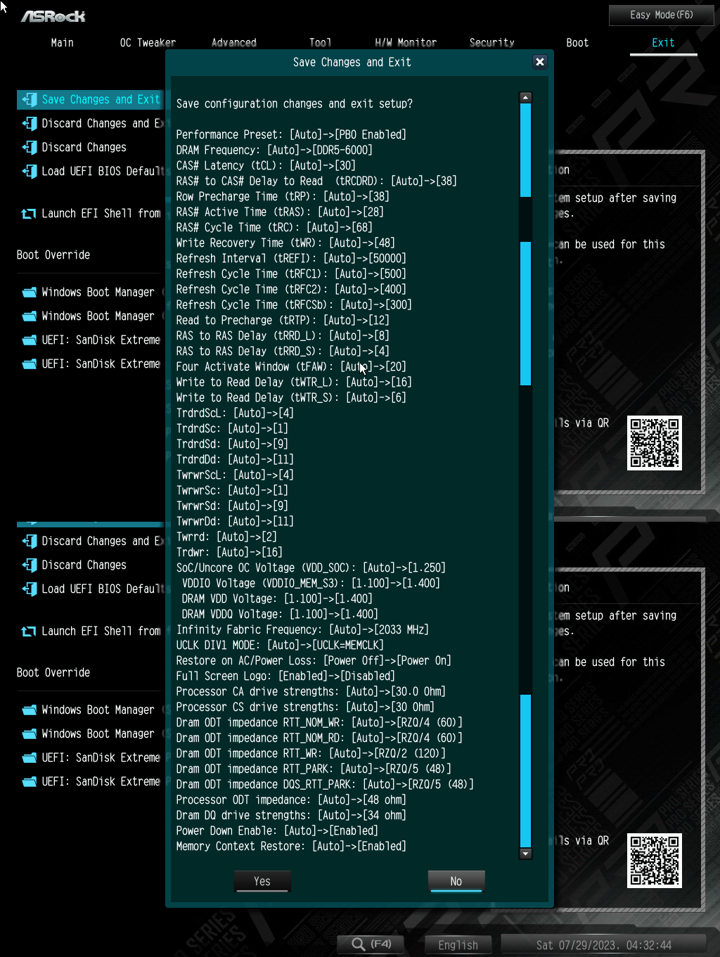 UEFI changes (PBO per core tuning is not included since those are chip-specific)