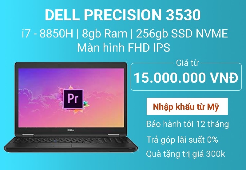 Dell Precision 3530 | I7-8850H Nhập Mỹ Like New 98% - Hanoi Laptop Dell Precision 3530 | I7-8850H Nhập Mỹ Like New 98% - Hanoi Laptop