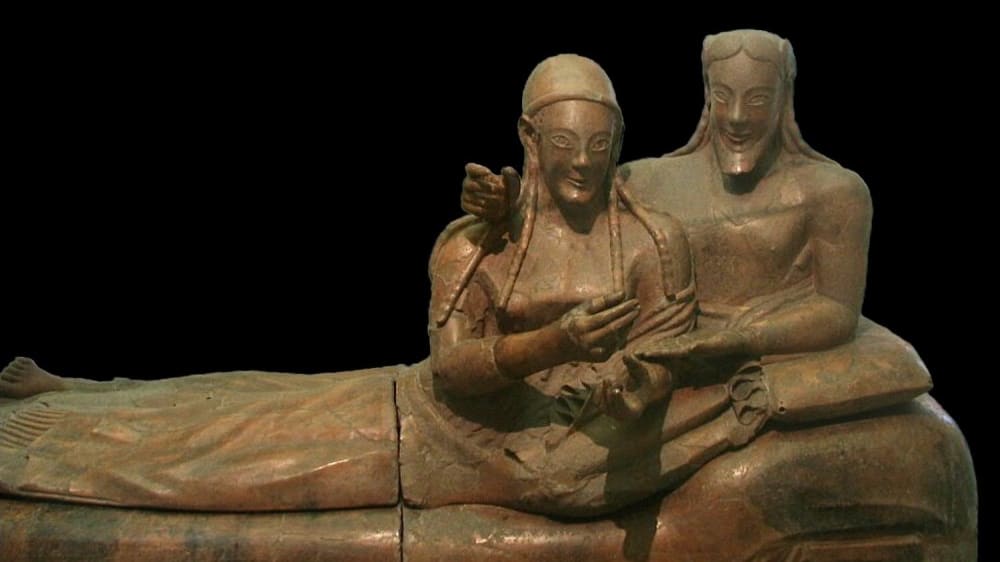 הסקרופג של בני הזוג במוזיאון הלאומי האטרוסקי של וילה ג׳וליה