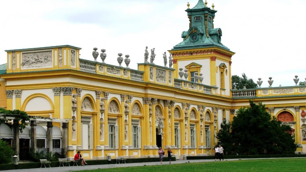 ארמון וילאנוב המערב סגנון בארוק מערב־אירופי עם סגנון פולני מסורתי