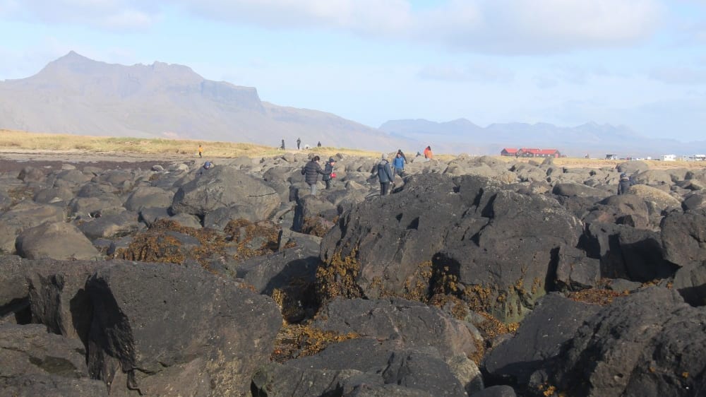 אזור הסלעים הוולקניים בחוף ייטרי טונגה
