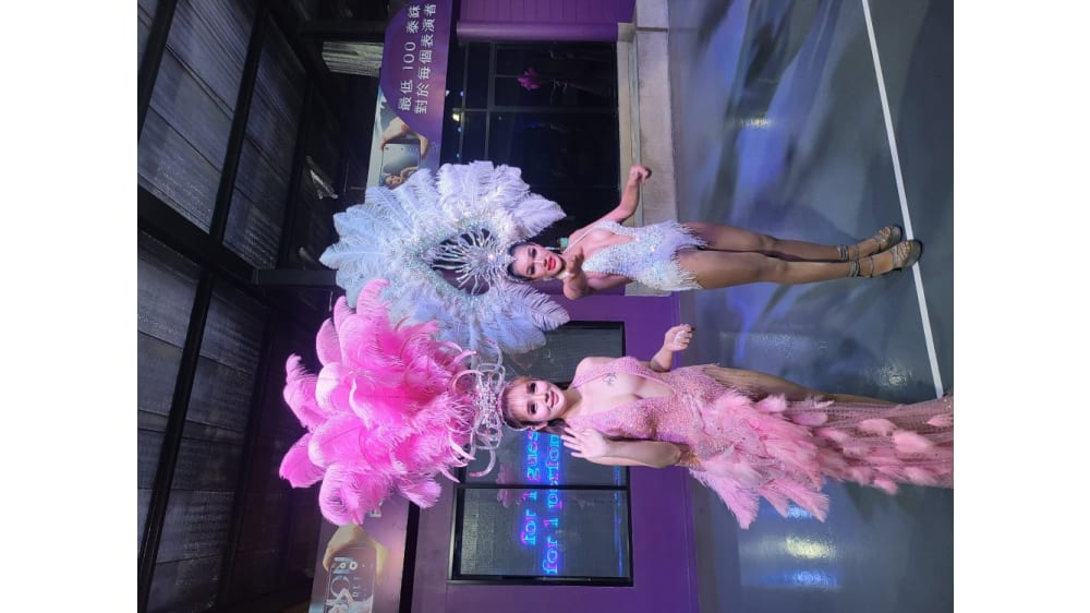 שחקני הקברט בסיום המופע