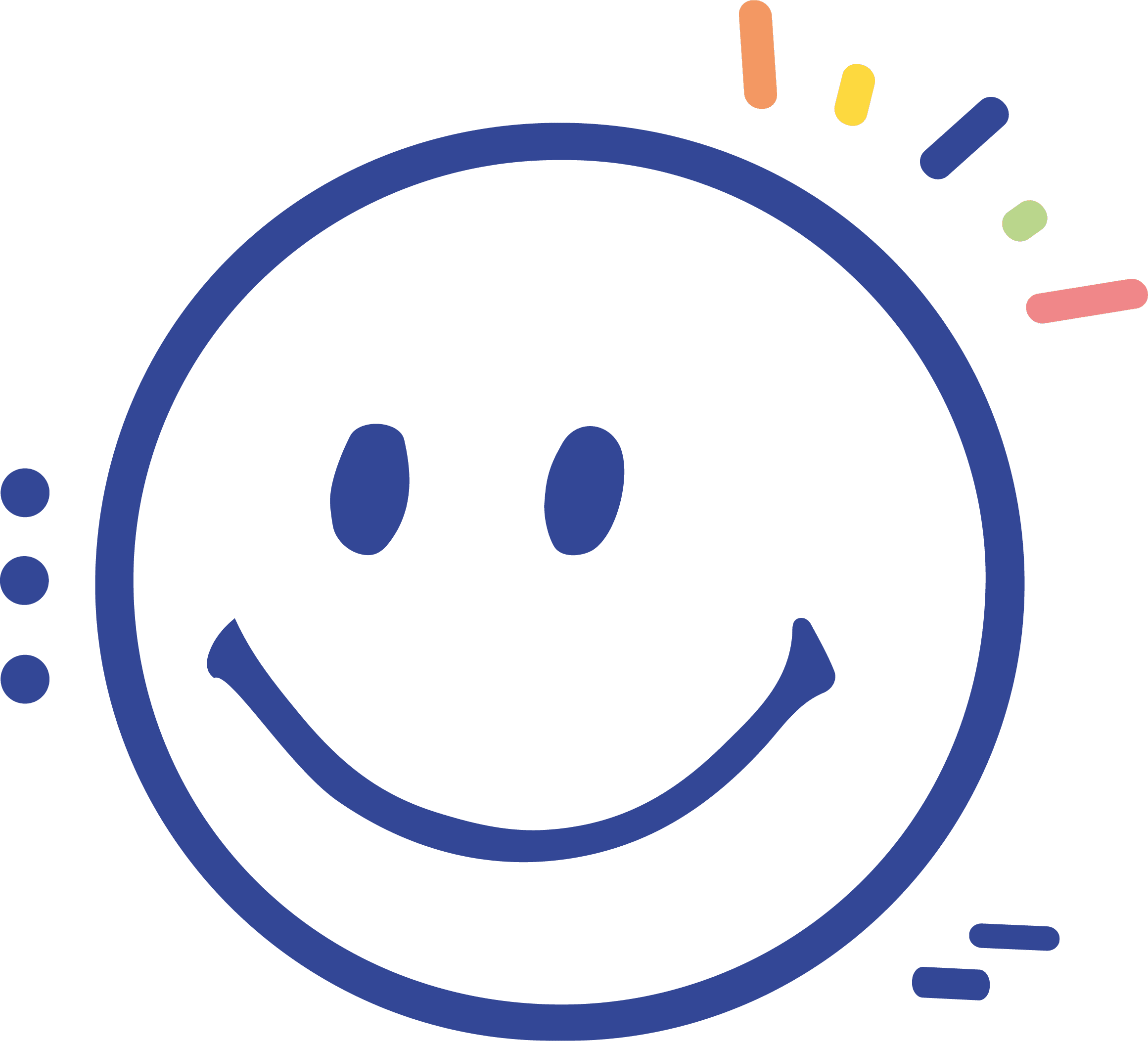 Pictogramme smiley, être de bonne humeur grâce à une meilleure digestion