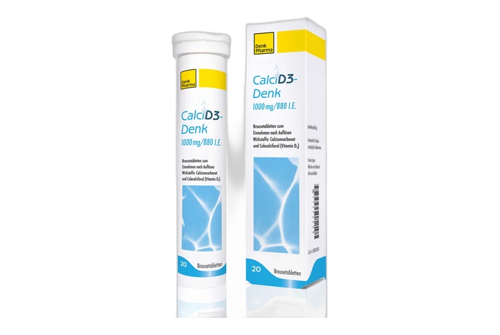 Calcid-Denk Effervescent Tablets 1,000 mg and 880 I.U.