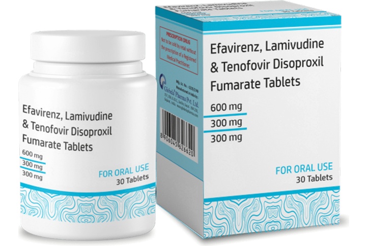 Efavirenz,Lamivudine,Tenofovir Fumarate Tablets 600MG/300MG/300MG