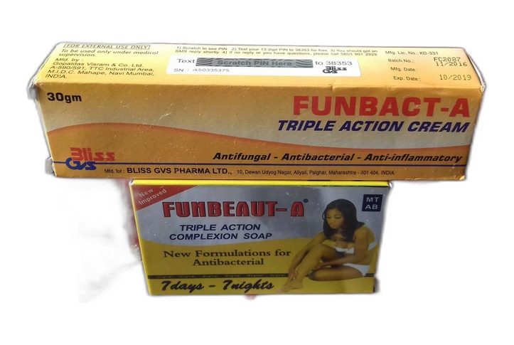 Funbact-A Cream Aqueous Cream 1.0% w/w, 0.05% w/w, 0.5%w/w