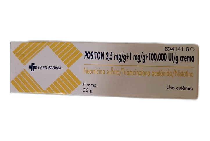 Positon Cream Cream 1 mg/g, 2.5 mg/g, 100,000 I.U./g