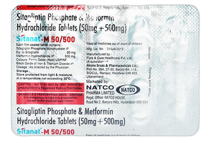 Sitapril M 50/500 Film Coated Tablets 50 mg and 500 mg