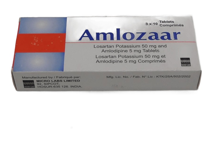 Amlozaar Film Coated Tablets 50mg and 50 mg