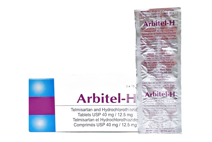 Arbitel-H Uncoated Tablets 40 mg and 12.5 mg
