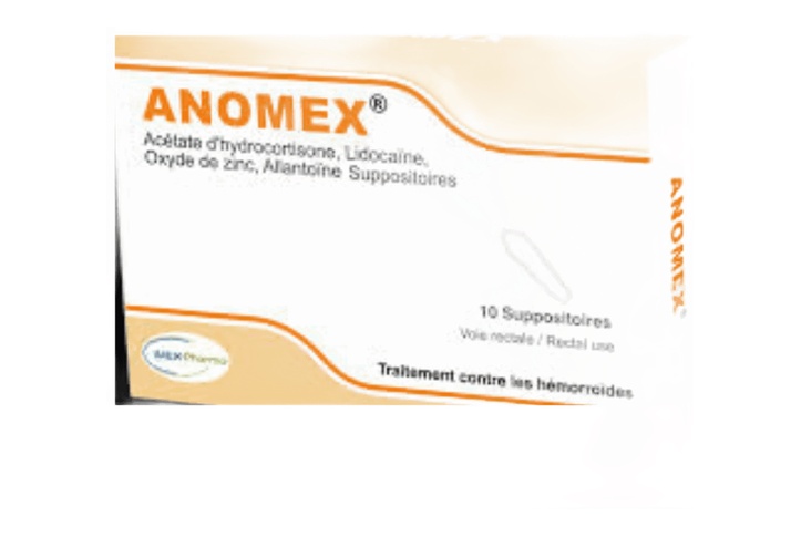 Anomex Suppositories 0.25 % w/w, 3.0 % w/w, 5.0 % w/w and 0.5 % w/w