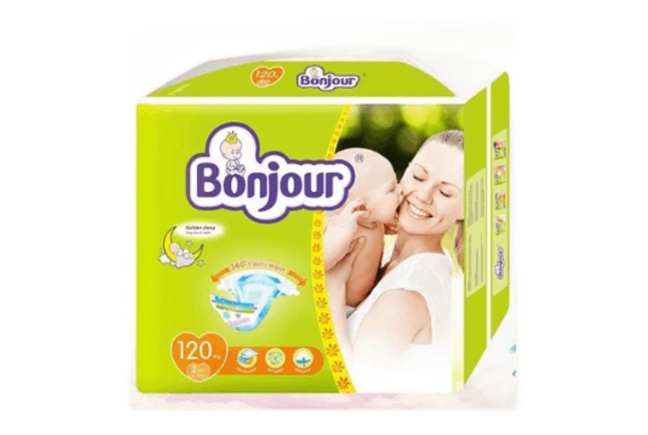 Bonjour Baby Pampers  No2, 108Pc
