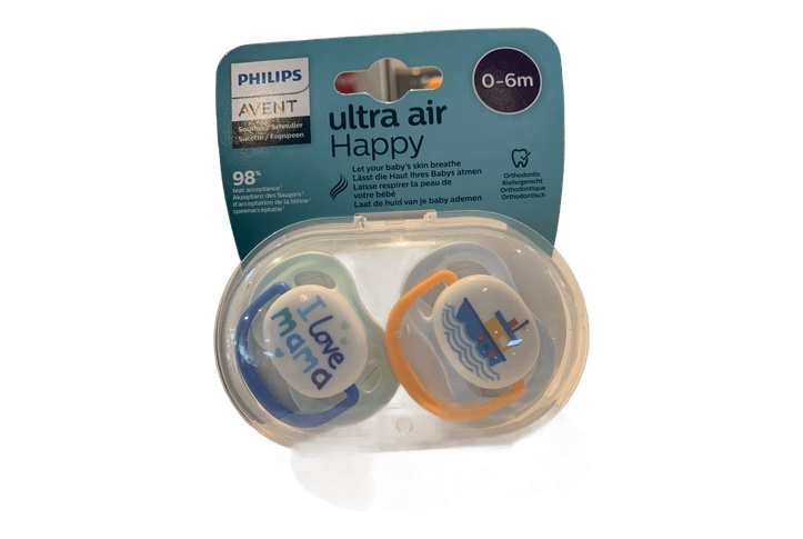 Avent Ultra Air Happy Soother 0-6m Pink