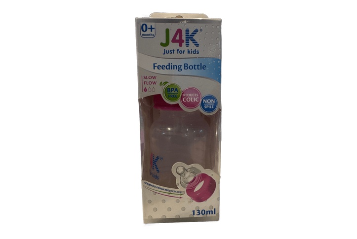 J4k Feeding Bottle 130ml Pink