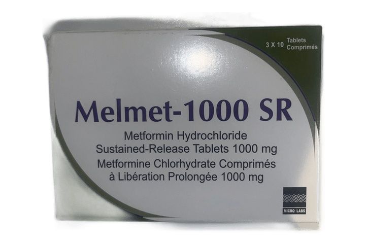 Metformine (Melmet)1000mg 1 Comp b/30