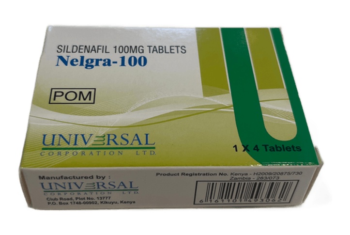 Nelgra (Sildenafil) 100mg 1 Tab Box of 4