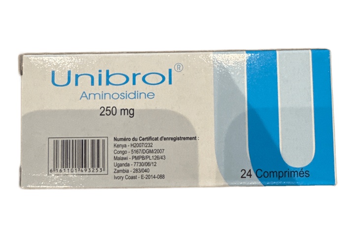 Unibrol(Aminosidine) 250mg Tabs B/24