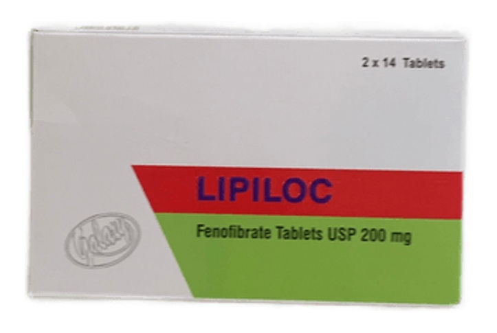 Lipiloc 200mg(FENOFIBRATE ) TAB b/28