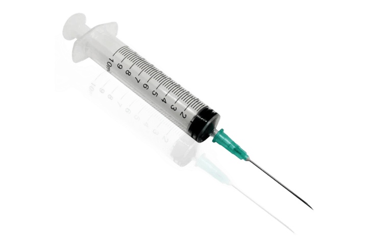 SYRINGE UU 10 ML NEEDLE 21G