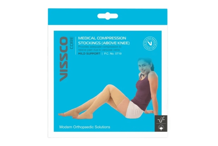 VISSCO MEDICAL COMPRESSION STOCKINGS ABOVE KNEE LENGTH L