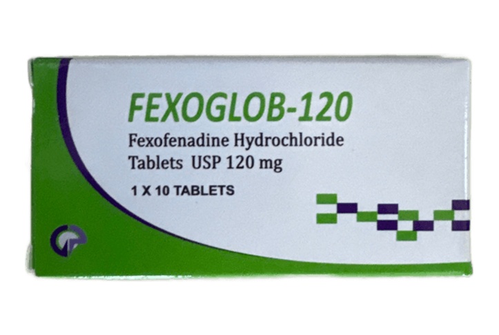 Fexoglob(FEXOFENADINE) 120 Tab Box of 10