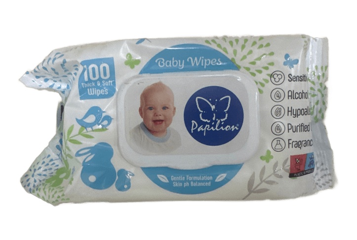 Papilion baby wipes 100 wipes