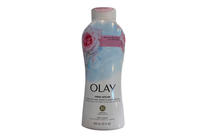Olay body wash rose water &sweet nectarine 650ml