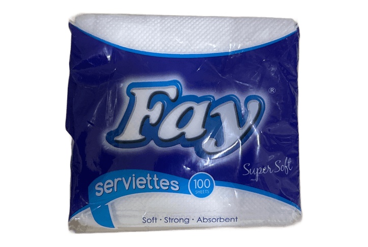 fay serviettes 100 sheets white