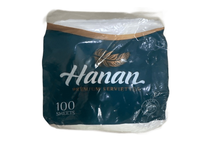 HANAN WHITE SERVIETTES 100 SHEETS