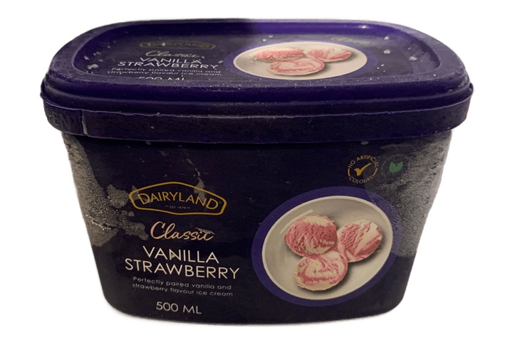 Dairyland ice cream regular vanilla chocolate 500ml