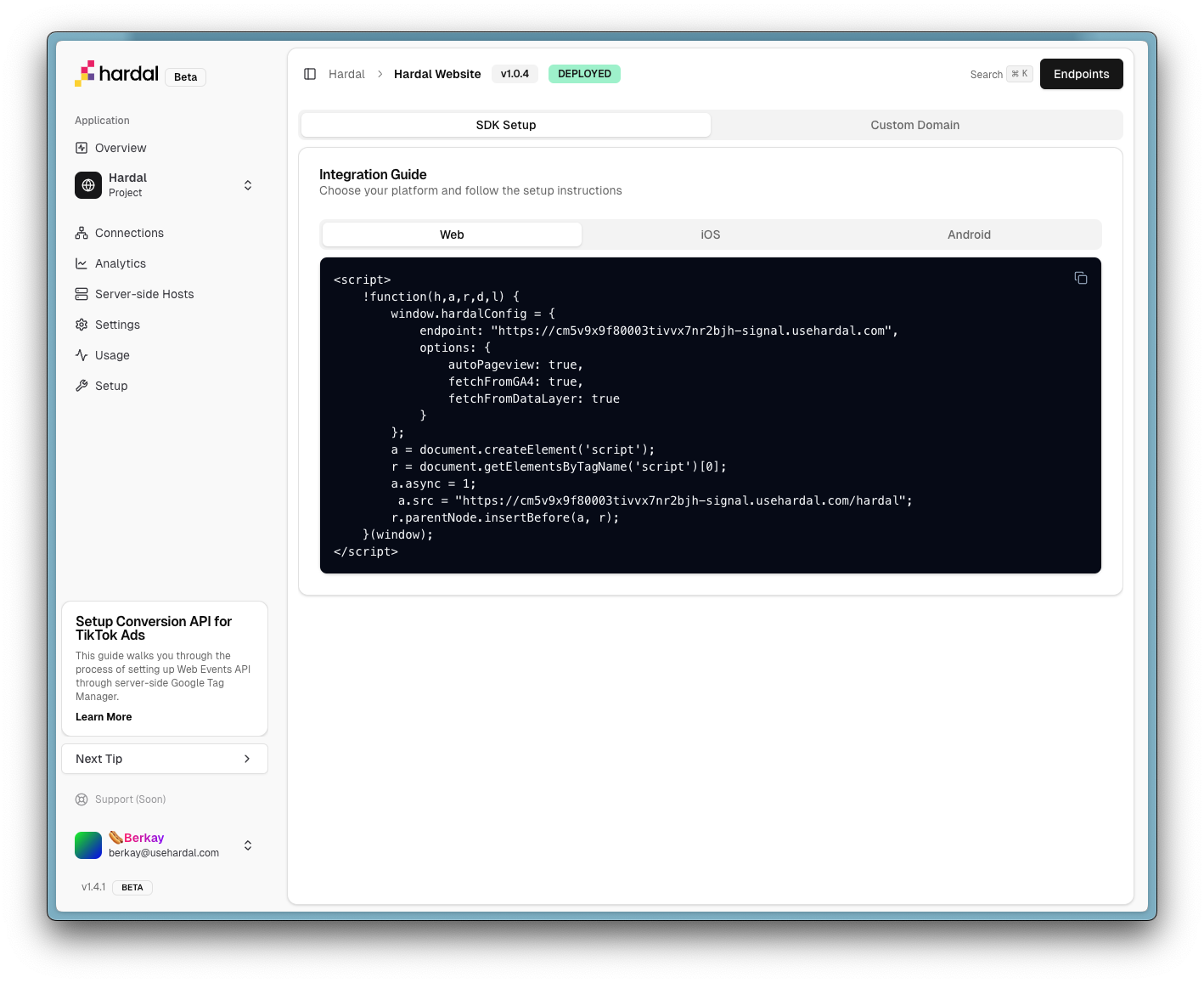 Hardal SDK Installation
