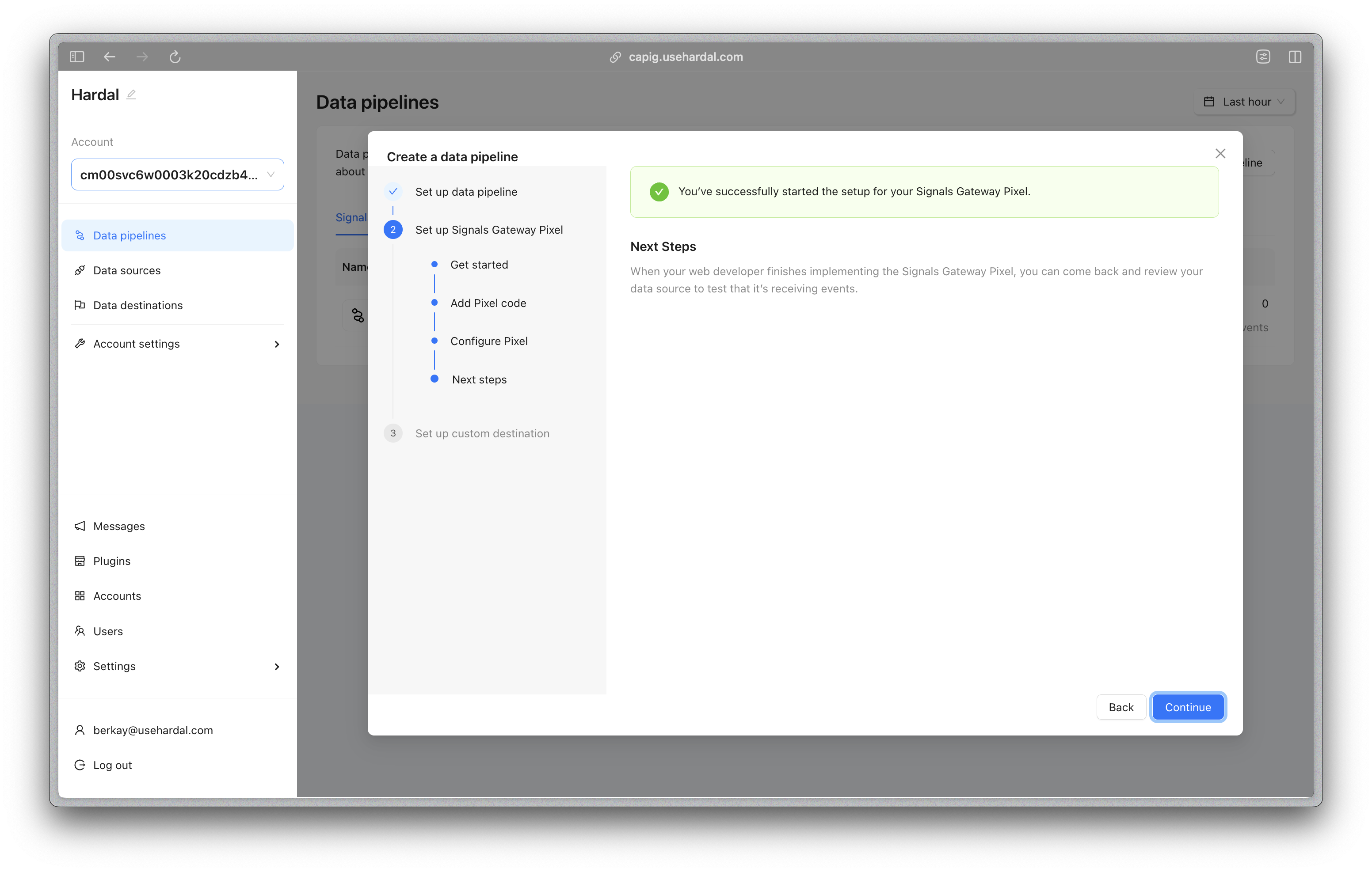 Add Signals Gateway Meta with Hardal