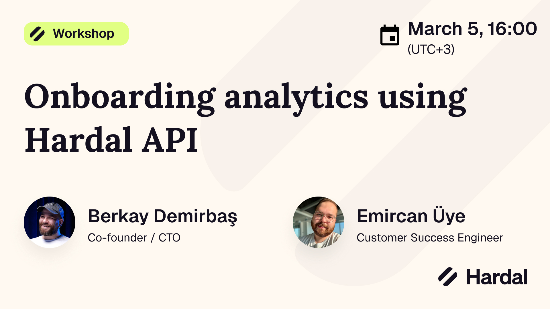 Onboarding analytics using Hardal API