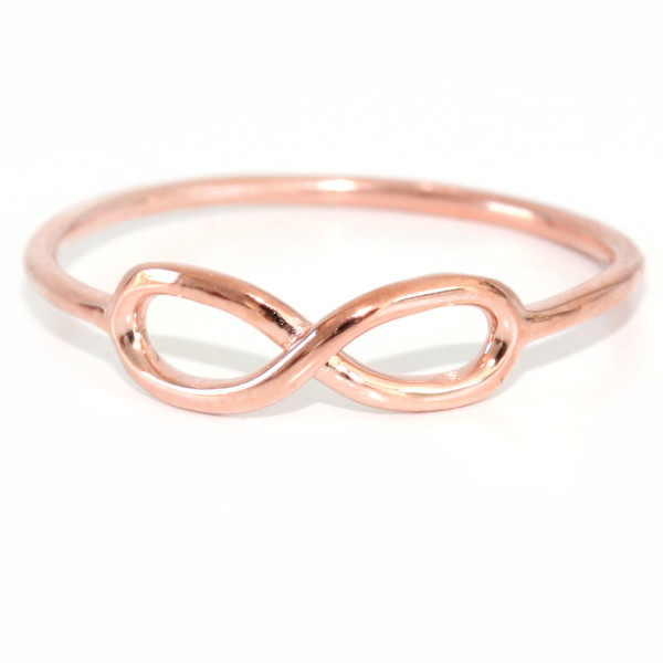 Rose gold infinity ring  hardtofind.