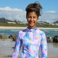 Girls Long Sleeve Swimsuit - Hamilton Island