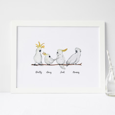 Family Of 4 In A White A4 Frame