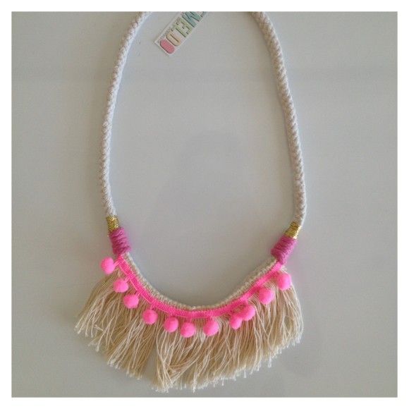 DALLAS FRINGE & POMPOM NECKLACE | hardtofind.