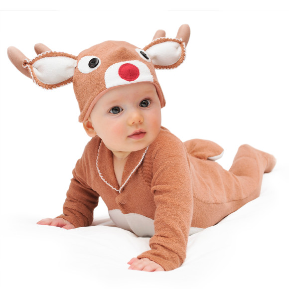 Red-nosed reindeer baby & toddler costume with hat 