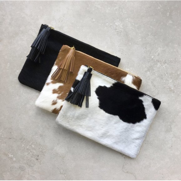 Masai Mara clutch in Tan Cowhide | hardtofind.