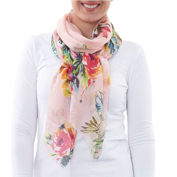 pink cotton scarf