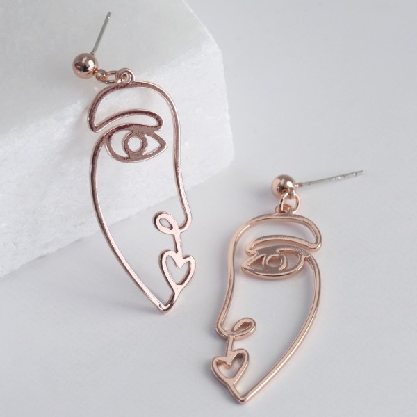 Half face earrings online