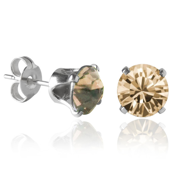 Swarovski crystal solitaire stud best sale earrings