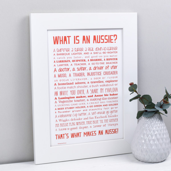 Aussie poem what is an Aussie personalised print